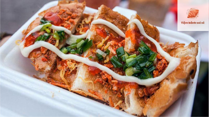 bánh mì nướng muối ớt thơm ngon